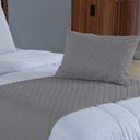 Ver imagem 4 de Kit 3 Peças Peseira de Cama Solteiro Comfort com Almofada Cheia Microfibra (Cinza)