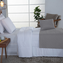 Ver imagem 2 de Kit 3 Peças Peseira de Cama Solteiro Comfort com Almofada Cheia Microfibra (Cinza)