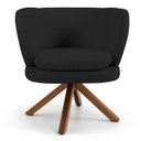 Ver imagem 3 de Kit 2 Poltronas Decorativas Melissa Base Giromad Giratória B-300 Veludo Preto - Domi