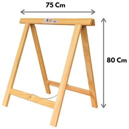 Cavalete de Madeira 75x80cm - 213 - ESCADAS SEGURANÇA - 2