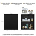 Ver imagem 4 de Aparador Cantinho do Café 2 Portas Multimóveis Preto