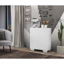 Ver mais imagens de Aparador Cantinho do Café com Pés Quadrados e 2 Portas Multimóveis Branco
