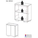 Ver imagem 6 de Aparador Cantinho do Café com Pés Quadrados e 2 Portas Multimóveis Preto