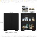 Ver imagem 5 de Aparador Cantinho do Café com Pés Quadrados e 2 Portas Multimóveis Preto