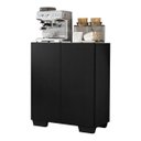 Ver imagem 3 de Aparador Cantinho do Café com Pés Quadrados e 2 Portas Multimóveis Preto