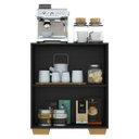 Ver imagem 6 de Aparador Cantinho do Café com Pés Quadrados e 2 Portas Multimóveis Preto/Natural