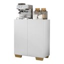 Ver imagem 3 de Aparador Cantinho do Café com Pés Quadrados e 2 Portas Multimóveis Branco/Natural