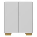 Ver imagem 7 de Aparador Cantinho do Café com Pés Quadrados e 2 Portas Multimóveis Branco/Natural