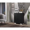 Ver mais imagens de Aparador Cantinho do Café com Pés Quadrados e 2 Portas Multimóveis Preto/Branco
