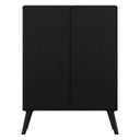 Ver imagem 7 de Aparador Cantinho do Café com Pés Retrô e 2 Portas Multimóveis Preto