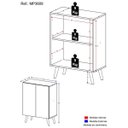 Ver imagem 5 de Aparador Cantinho do Café com Pés Retrô e 2 Portas Multimóveis Preto