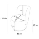 Ver imagem 5 de Kit Poltrona Recepção Bia Bouclê Bege - Belliv Decor