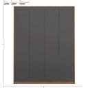 Ver imagem 2 de Guarda Roupa Casal 4 Portas e 3 Gavetas Grécia - Amêndola/grafito