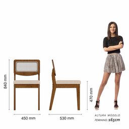 Mesa com 4 Cadeiras Redonda C/vidro Santorini Fre/off/bouclé Off - M.a Freijó/off Premium/boucl - 7