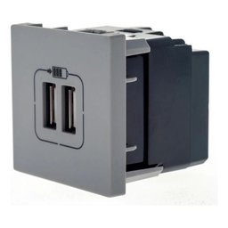 Tomada C/2 Usb 2 Mod. 2400ma Cinza 615089cz Pial Plus+ - 1
