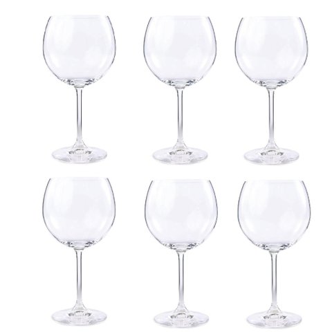 Cj 06 Tacas Vinho Bohemia Gastro Cristal de Titanio 570ml