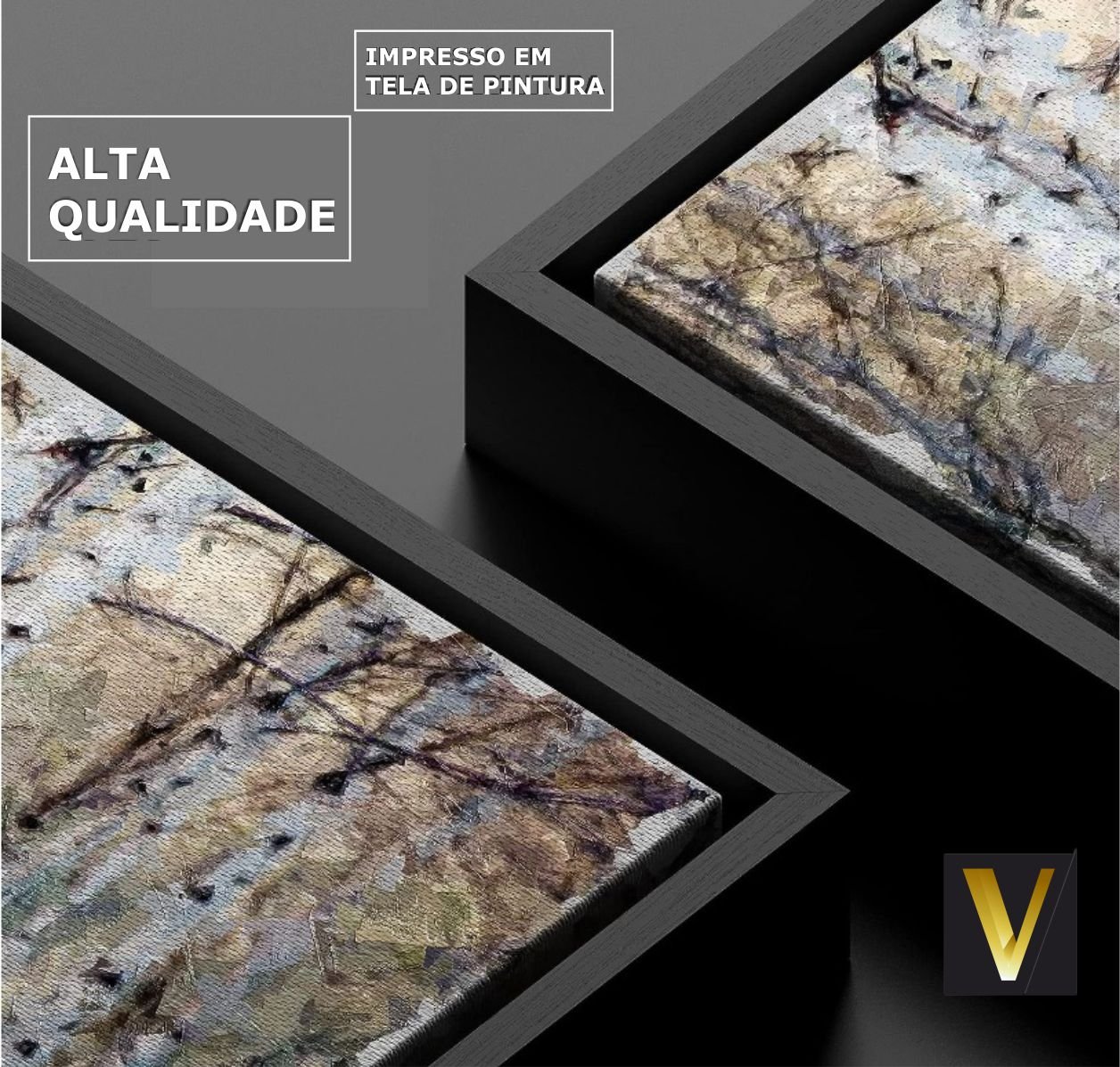 Quadro Decorativo Abstrato Canvas Filete Coração Árvore Paisagem Gg - 7