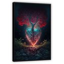 Ver imagem 5 de Quadro Decorativo Abstrato Canvas Filete Coração Árvore Paisagem Gg