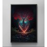 Quadro Decorativo Abstrato Canvas Filete Coração Árvore Paisagem Gg - 2