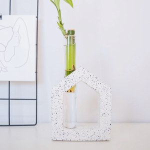 Vaso de Concreto Granilite Casinha - Casa Toco