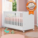 Ver imagem 4 de Berço Mini Cama com Colchão Doce Sonho 1344 Branco Qmovi Probel