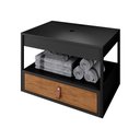 Ver imagem 5 de Gabinete para Banheiro Harley com 1 Gaveta Preto/preto/canela