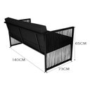 Ver imagem 3 de Namoradeira Santiago em Aço e Corda Náutica