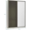 Ver imagem 2 de Guarda-roupa 2 Portas De Correr 8 Cm Crema Com Branco Mat
