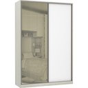 Ver imagem 1 de Guarda-roupa 2 Portas De Correr 8 Cm Crema Com Branco Mat