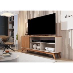 RACK PARA SALA MALBEC WOOD 1.36 TV ATE 55 POLEGADAS:OFF WHITE NATURE - 2