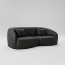 Ver imagem 4 de Sofá Sala Nuvem 170 cm Conforto Premium Decorativo Orgânico:Courino Sintético Preto