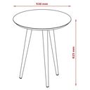 Ver imagem 4 de Mesa de Apoio Redonda Pés Madeira Luna 530 Off White - Patrimar Móveis
