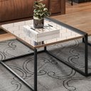 Ver imagem 3 de Mesa de Centro com Espelho Pés Metálicos Estilo Industrial Loft D09 Demolição/Preto - Mpozenato