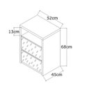 Ver imagem 3 de Mesa De Cabeceira Espelhada 2 Gavetas E Nicho Blank F04 Branco - Mpozenato