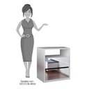 Ver imagem 4 de Mesa De Cabeceira Espelhada 2 Gavetas E Nicho Blank F04 Branco - Mpozenato