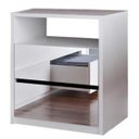 Ver imagem 1 de Mesa De Cabeceira Espelhada 2 Gavetas E Nicho Blank F04 Branco - Mpozenato