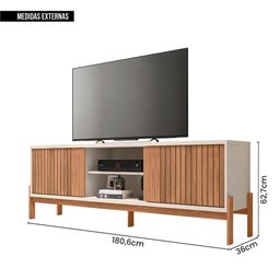 Rack Bancada para Tv até 72 Polegadas Tiger Marrom Caemmun - 8