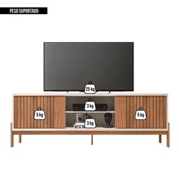 Rack Bancada para Tv até 72 Polegadas Tiger Marrom Caemmun - 6