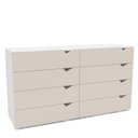 Ver imagem 4 de Cômoda 8 Gavetas Porto Branco Creme Politorno Móveis