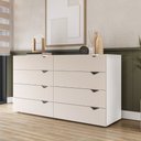 Ver imagem 1 de Cômoda 8 Gavetas Porto Branco Creme Politorno Móveis