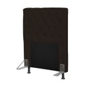 Ver imagem 3 de Cabeceira Cama Box Solteiro 90cm Cristal Corino Marrom - JS Móveis