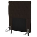 Ver imagem 2 de Cabeceira Cama Box Solteiro 90cm Cristal Corino Marrom - JS Móveis