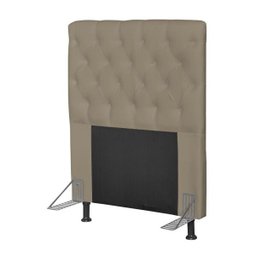 Cabeceira Cama Box Solteiro 90cm Cristal Corino Areia - JS Móveis - 2