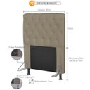 Ver imagem 3 de Cabeceira Cama Box Solteiro 90cm Cristal Corino Areia - JS Móveis
