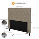 Ver imagem 3 de Cabeceira Cama Box Casal Queen 160cm Cristal Corino Areia - JS Móveis