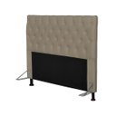 Ver imagem 2 de Cabeceira Cama Box Casal 195cm Cristal Corino Areia - JS Móveis