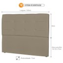Ver imagem 3 de Cabeceira Casal Cama Box 140cm London Corino Areia - JS Móveis