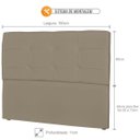 Ver imagem 3 de Cabeceira Casal Cama Box 160cm London Corino Areia - JS Móveis