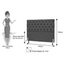 Ver imagem 4 de Cabeceira Cama Box Casal 140cm Cristal Linho Cinza - JS Móveis