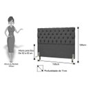 Ver imagem 4 de Cabeceira Cama Box Casal King 195cm Cristal Linho Cinza - JS Móveis